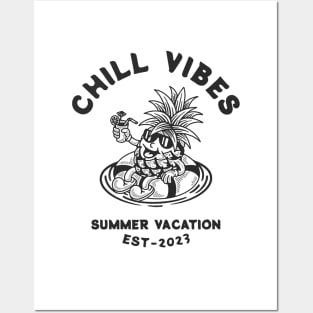 CHILL VIBES SUMMER VACATION Posters and Art